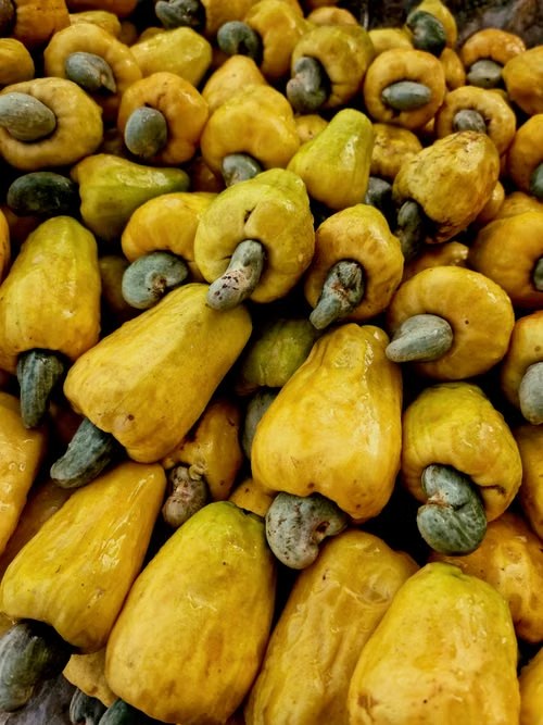 Cashew apples with nuts
