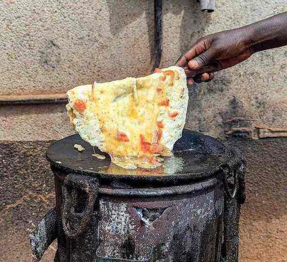 Rolex street food in Uganda